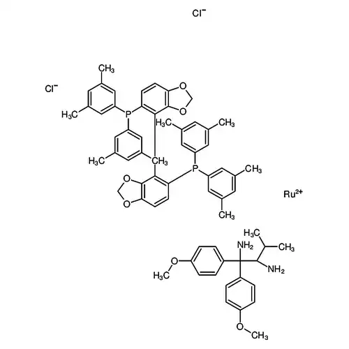 Dichloro{(R)-(+)-5,5'-bis[di(3,5-xylyl)phosphino]-4,4'-bi-1,3-benzodioxole}[(2R)-(-)-1,1-bis(4-methoxyphenyl)-3-methyl-1,2-butanediamine]ruthenium(II) RuCl2[(R)-dm-segphos][(R)-daipen]