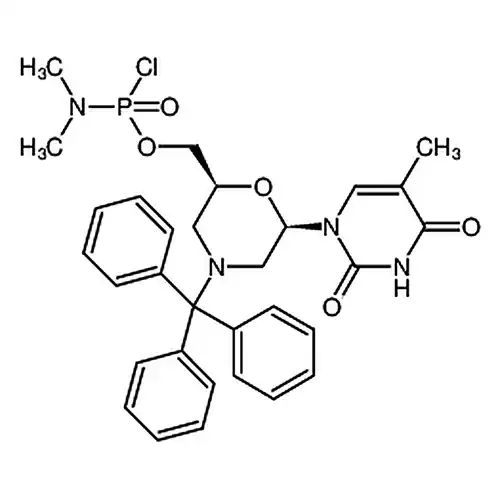 ((2S,6R)-6-(5-메틸-2,4-二산소基-3,4-二수소피리미딘-1(2H)-基)-4-三메틸吗啉-2-基)메틸디메틸膦아미드基염소